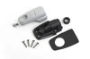 Exploded view showing shell, base, bung, gasket and mounting hardware