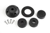 Cable seal kit including black shell, foam gasket, bungs, and screws