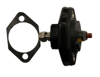 Side view of circuit breaker next to a rubber mounting gasket for weatherproofing