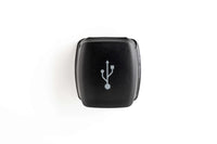 Front view of closed Flip Pro USB socket lid with white icon