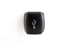 Front view of closed Flip Pro USB socket lid with white icon
