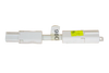 Side view of white CMS 150mm connection lead with modular connectors
