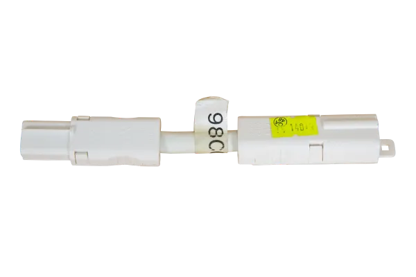 White 250mm CMS connection lead with C style male and female connectors