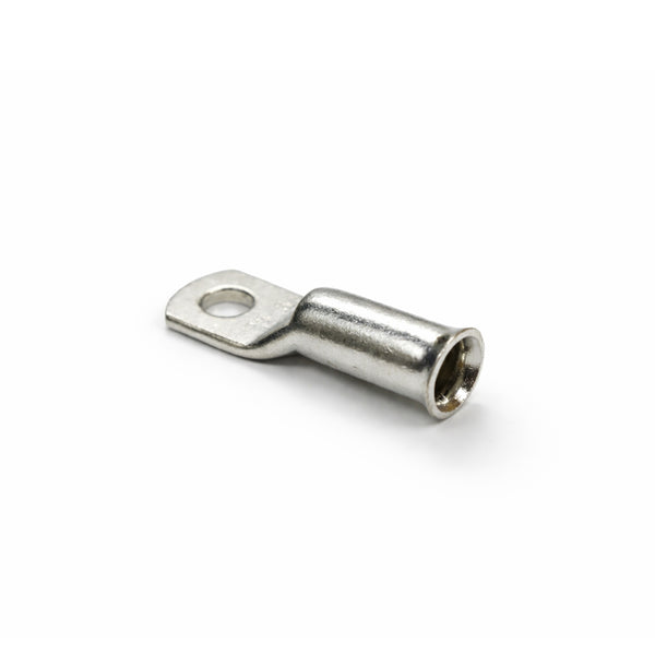 Angled view of a 25mm² copper lug with bellmouth cable entry