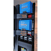 Vertical strip view of the DC distribution side with chargers, breakers and fuse block