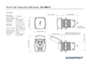 Dimensional drawing of the Scanstrut Flip Pro USB socket with metric measurements
