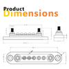 Technical dimensional drawing of busbar showing 106mm length and mounting spacing