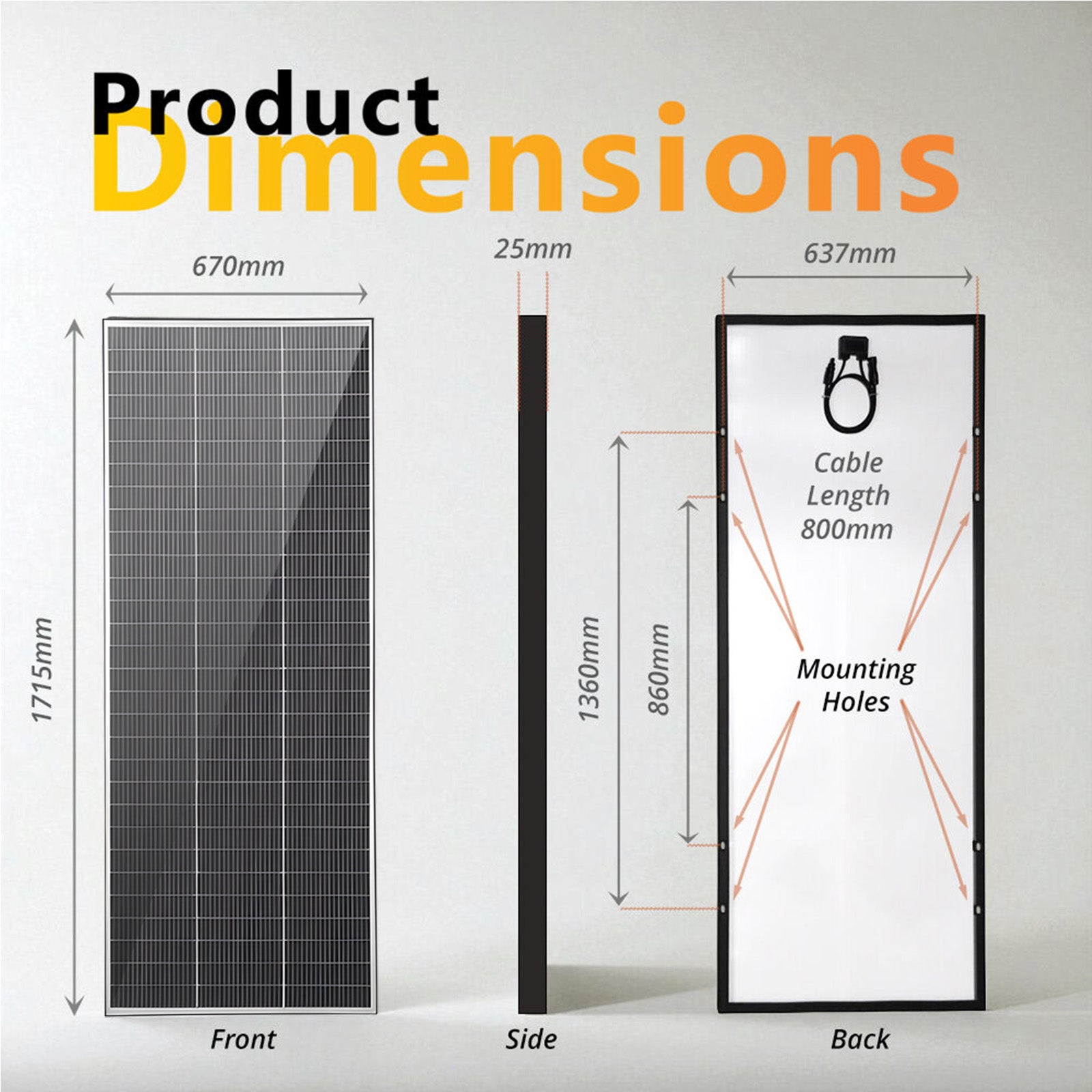 Exotronic 250W Fusion Fixed Solar Panel | Shade Resistant