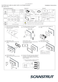 Step-by-step installation instructions for front and rear fit mounting options