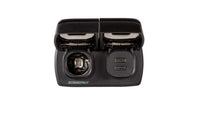 Front view of open Flip Pro Multi charging socket and 12V power outlet