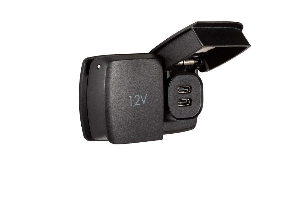 Flip Pro Multi with USB-C cover open and 12V socket cover closed