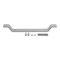 Steel flush mount bracket kit with threaded bolts and wing nuts