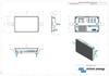 Technical dimension drawing of Ekrano GX with height, width and depth measurements