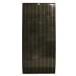 Front view of vertical 100W monocrystalline fixed solar panel with black frame
