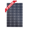 Front view of 55W fixed monocrystalline solar panel with silver aluminium frame