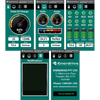 Screenshots of Enerdrive mobile app displaying battery monitoring, alerts and diagnostic information