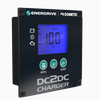 Remote control LCD unit for the DC-DC charger showing charging status