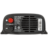 DC input end showing red positive and black negative terminals with fan vents