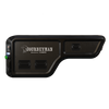 Front view of the black textured Enerdrive Journeyman canopy power system enclosure