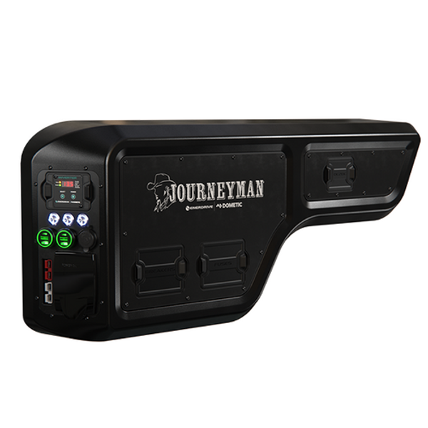 Left-hand Enerdrive Journeyman canopy power system featuring control panel and integrated components