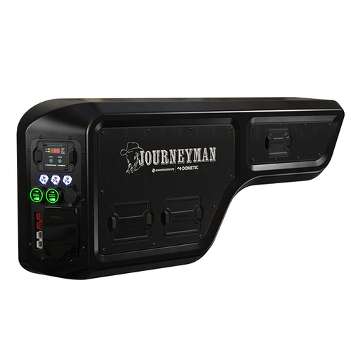 Left-hand Enerdrive Journeyman canopy power system featuring control panel and integrated components