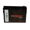 Front view of 200Ah deep cycle battery casing showing brand branding and capacity rating