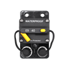 Top view of Exotronic 40A waterproof circuit breaker showing reset lever and rating