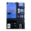 Front view of Exotronic Karijini pre-wired board with Victron inverter, chargers and fuses