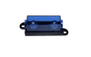 Exotronic Mega fuse holder assembled with transparent blue cover and black base