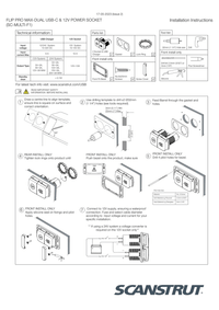 Installation instructions for the Scanstrut Flip Pro Multi power socket