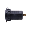 Side profile of socket showing threaded plastic body, locking nut and rear terminals