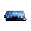 Assembled 200A fuse holder with transparent blue cover protecting the internal ceramic fuse and connections