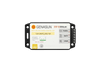 Top-down view of Genasun GV-5 12V lithium solar controller showing labels and mounting holes