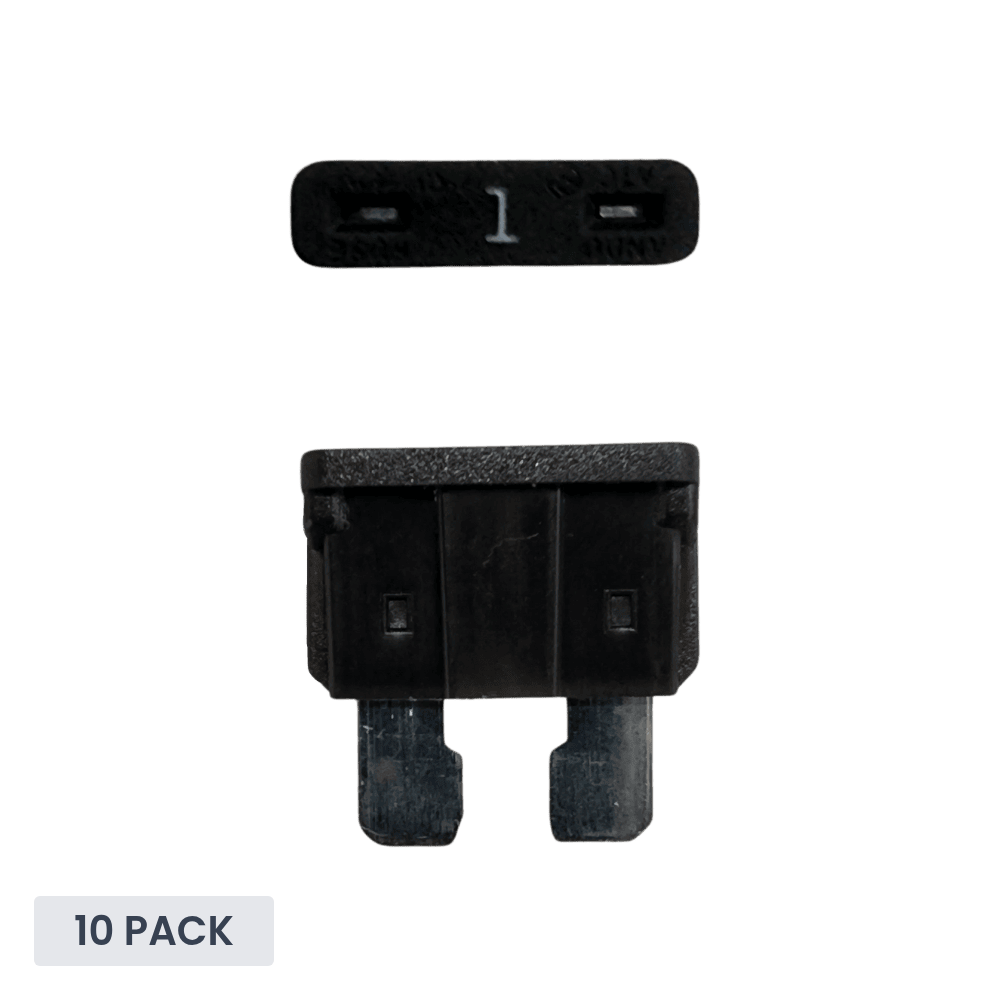 Exotronic 1A ATO/ATC Standard Automotive Blade Fuse - 10 pack