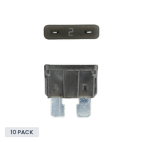 Exotronic 2A ATO/ATC Standard Automotive Blade Fuse - 10 pack