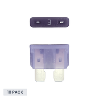 Exotronic 3A ATO/ATC Standard Automotive Blade Fuse - 10 pack