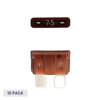 Exotronic 7.5A ATO/ATC Standard Automotive Blade Fuse - 10 pack
