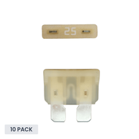 Exotronic 25A ATO/ATC Standard Automotive Blade Fuse - 10 pack