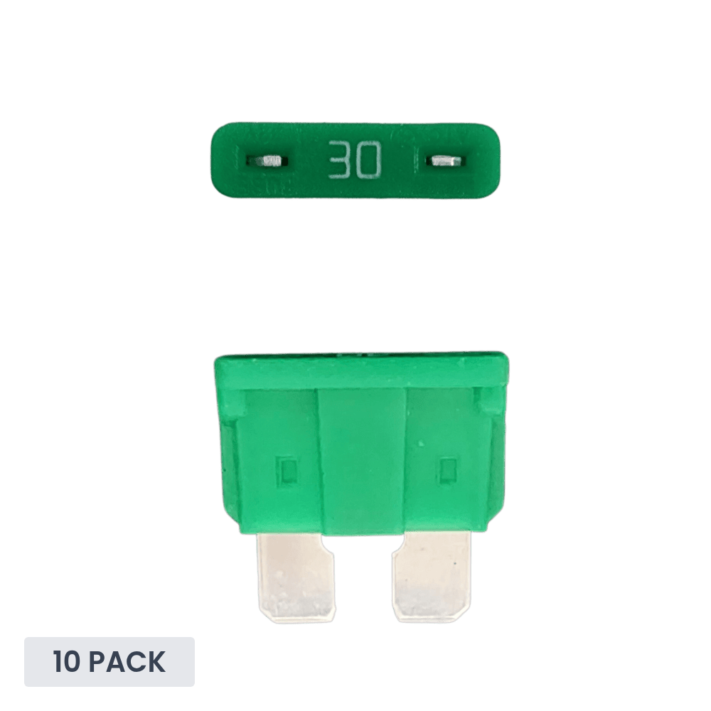 Exotronic 30A ATO/ATC Standard Automotive Blade Fuse - 10 pack
