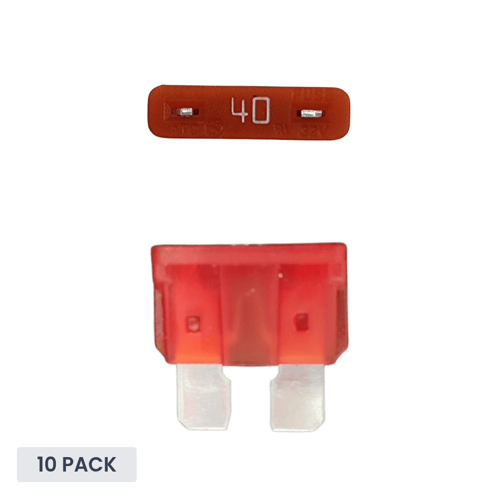 Exotronic 40A ATO/ATC Standard Automotive Blade Fuse - 10 pack