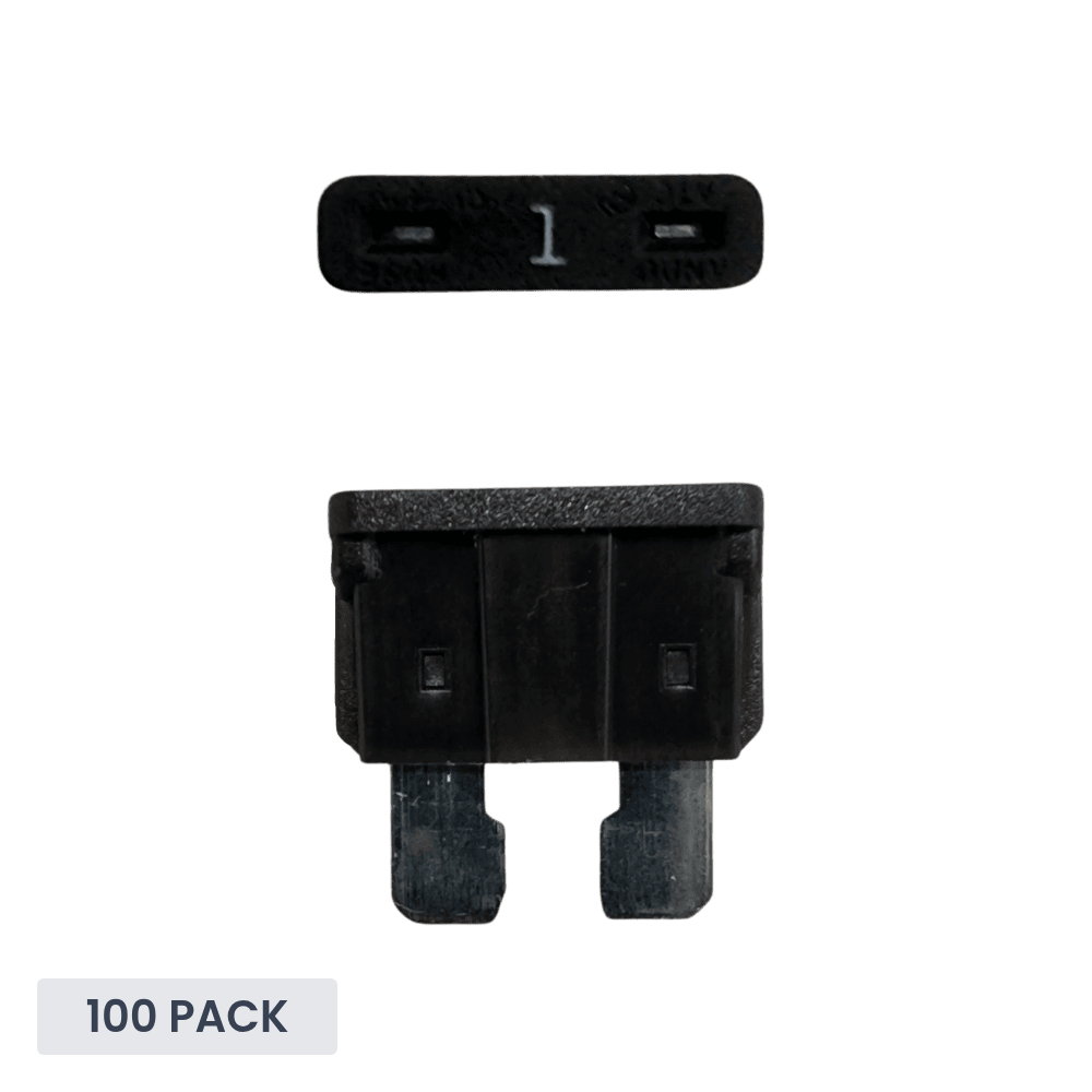 Exotronic 1A ATO/ATC Standard Automotive Blade Fuse - 100 pack