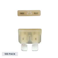 Exotronic 25A ATO/ATC Standard Automotive Blade Fuse - 100 pack