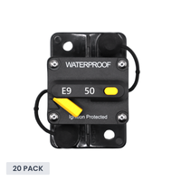 Exotronic 50A Surface Mount Waterproof DC Circuit Breaker - 20 Pack