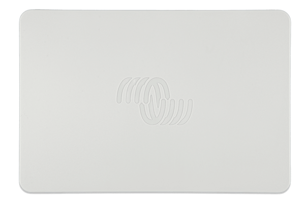 Top-down view of white protective cover for GX Touch 50 screen