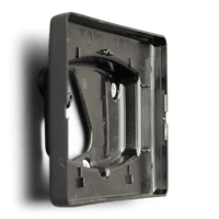 Side profile of the wall mount showing the depth of the enclosure