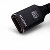 Close-up of female HDMI connector housing labelled 8K UHD
