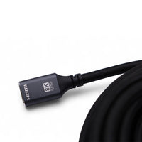 Close-up of male HDMI connector with gold-plated contacts
