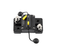 Side profile of waterproof circuit breaker showing robust housing and terminals