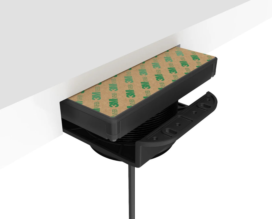 Under-surface hidden wireless charger with 3M adhesive backing for easy mounting
