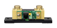 High voltage battery shunt with brass terminals and RJ12 communication port